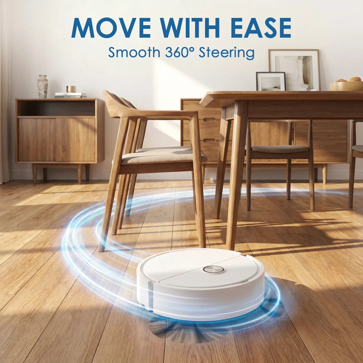 Orbit Mini Robot Sweeper — White — product view 3